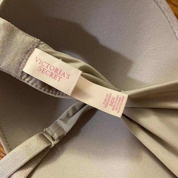 Victoria's Secret Taupe & Animal Print Lace Push Up Underwire Bra 34DD - Picture 3 of 3